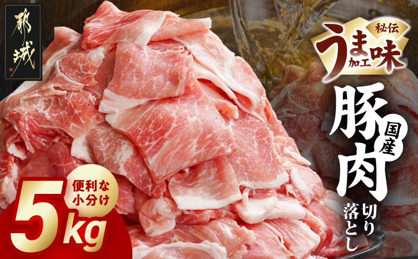 国産豚肉切り落とし5Kg(うま味加工)_36-009