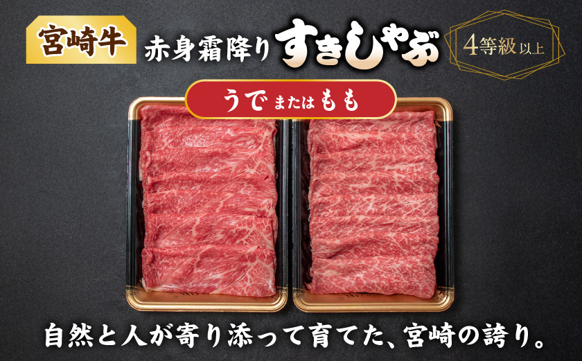 宮崎牛【赤身霜降り】すきしゃぶ700g_17-6507