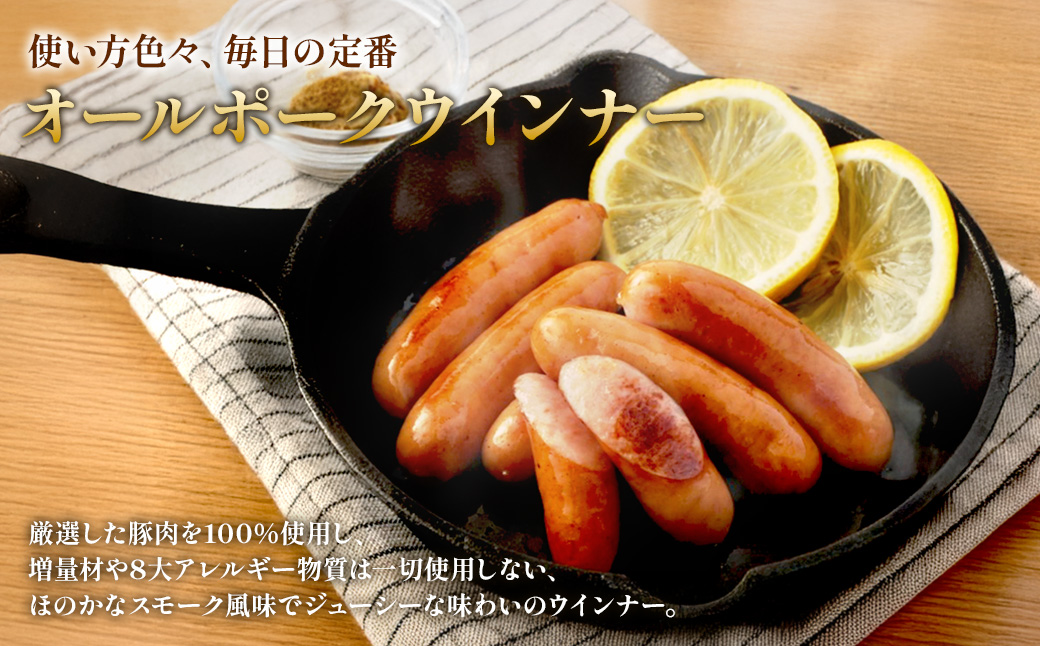 えびの高原 オールポークウインナー155g×6パック 合計 930g 豚肉 牛肉 おかず お弁当 おつまみ 総菜 冷蔵 加工品 焼肉 ギフト 九州 宮崎県 えびの市 送料無料
