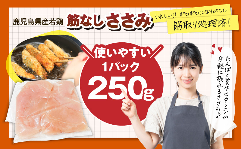 【10/1(木)より寄附金額改定予定】2646 若鶏筋なしささみ2.5kg　KN105-005