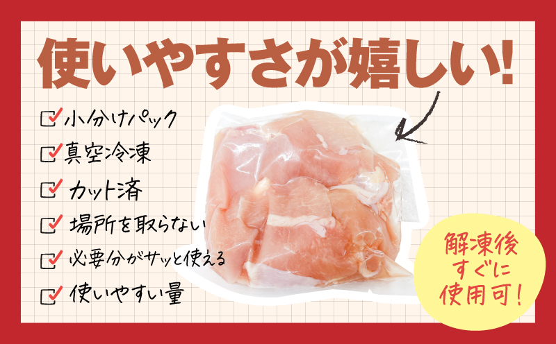 【10/1(木)より寄附金額改定予定】2642 若鶏むね切身1.2kg　KN105-004-01
