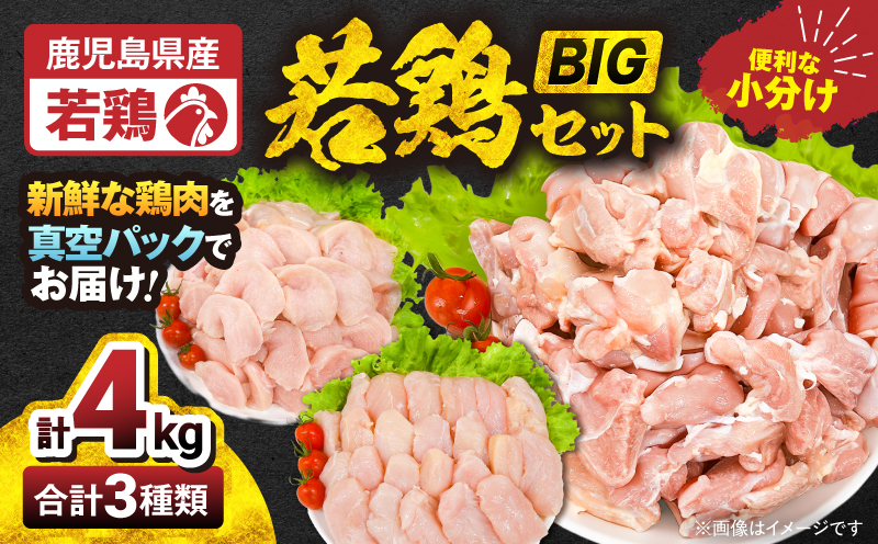 【10/1(木)より寄附金額改定予定】2648 若鶏4kgビッグセット　KN105-001-02