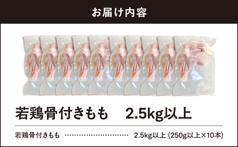 【10/1(木)より寄附金額改定予定】2652 若鶏骨付きもも10本　KN105-008