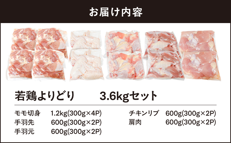 【10/1(木)より寄附金額改定予定】2650 若鶏よりどり3.6kgセット　KN105-009