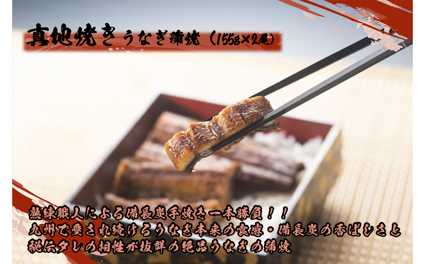 1723-2 【全6回定期便】大人気！鯉家の絶品蒲焼「真地焼きうなぎ（2尾）」【国産・手焼き備長炭】　KN040-T04