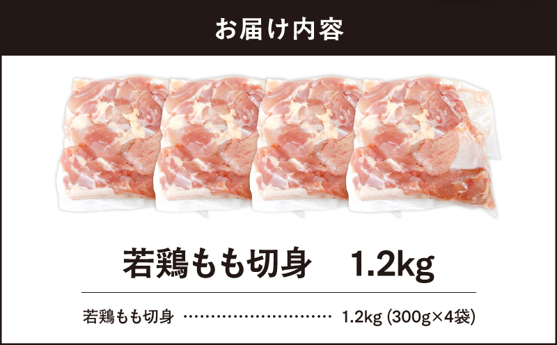 【10/1(木)より寄附金額改定予定】2644 若鶏もも切身1.2kg　KN105-003-01