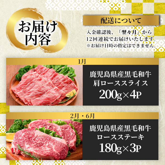 No.754 ＜定期便・全12回(連続)＞お楽しみ！大人気の返礼品定期便(全12回・ステーキ、ハンバーグ、ローストビーフなど)【LRプラスK】