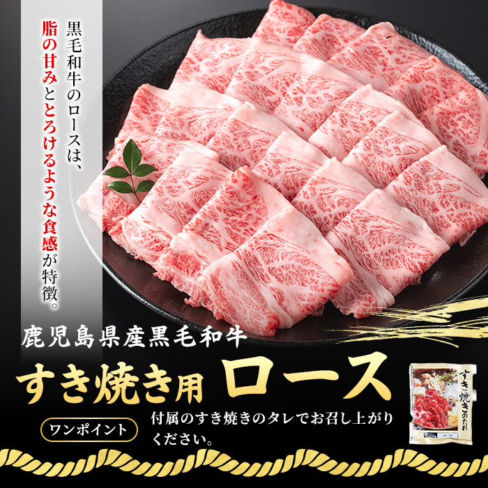 No.1361 黒毛和牛すき焼き・黒豚しゃぶしゃぶセット(合計1kg！黒毛和牛すき焼き用500g・黒豚しゃぶしゃぶ用500g)  鹿児島県産 牛肉 豚肉 おかず ステーキ ロース 【NBフード】