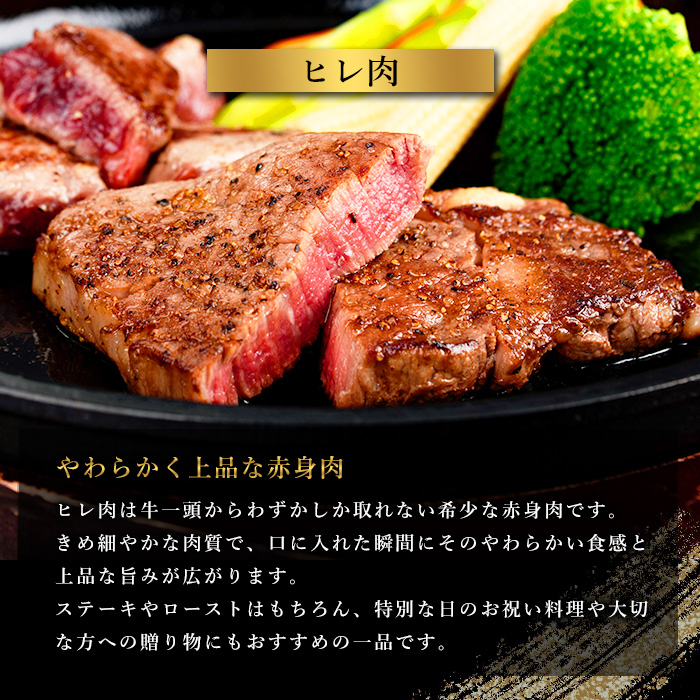 No.546 鹿児島県産黒毛和牛ヒレステーキ2種盛り(計440g・220g×2P)国産 九州産 牛肉 黒毛和牛 和牛 国産牛 ヒレ ステーキ 冷凍【LRプラスK】