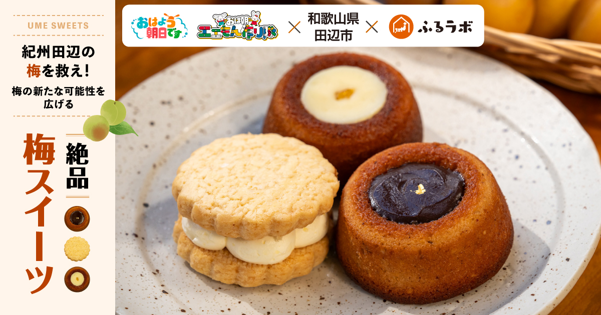 【ふるラボ限定！】おは朝×和歌山県田辺市　雹（ひょう）で傷ついた梅を使ったスイーツ！